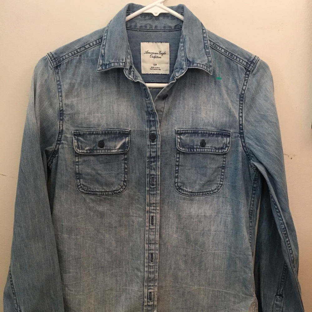 American Eagle Jean button-down Shirt S/P